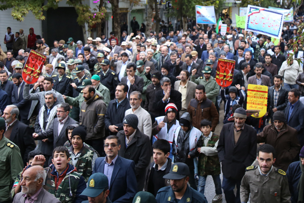 راهپیمایی 13 آبان در خراسان شمالی برگزار شد